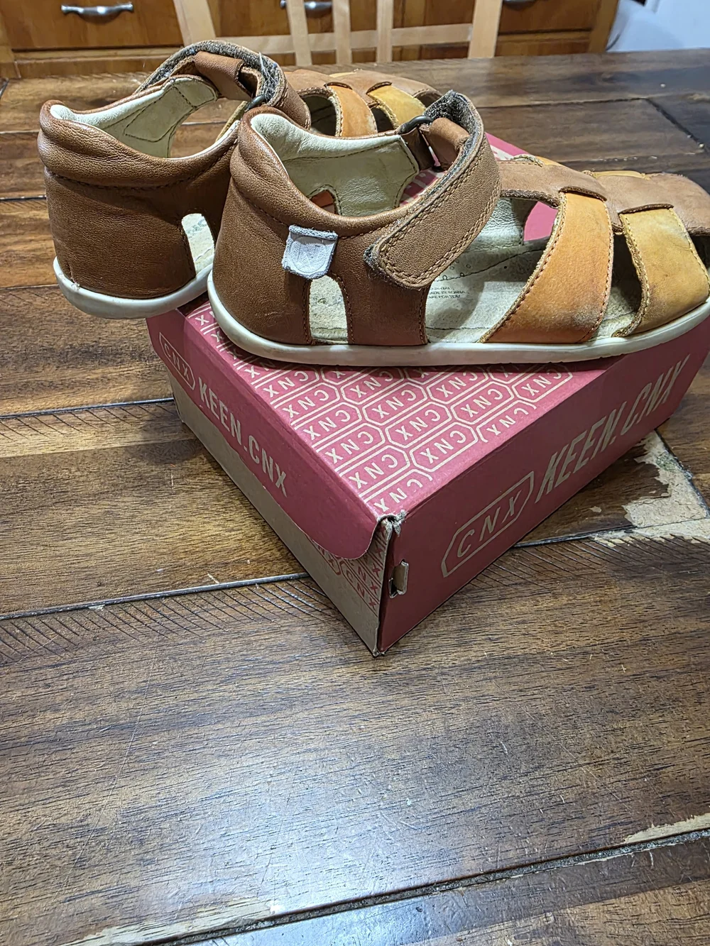 Naturino multicolored Brown leather Fisherman's Sandal 10.5/27